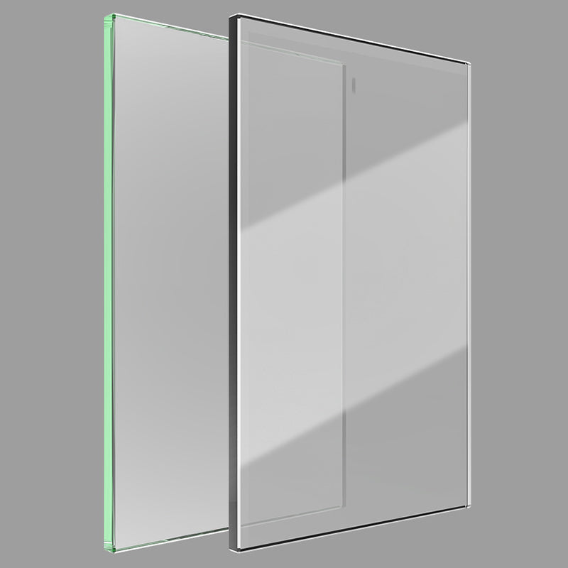 Linear Sliding Double Handles Shower Enclosure Metal Semi-Frameless Shower Enclosure Clearhalo 'Bathroom Remodel & Bathroom Fixtures' 'Home Improvement' 'home_improvement' 'home_improvement_shower_stalls_enclosures' 'Shower Stalls & Enclosures' 'shower_stalls_enclosures' 'Showers & Bathtubs' 6787295