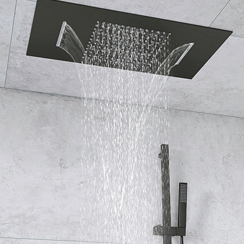 Shower Set into The Wall Concealed Waterfall Thermostatic Shower Set Full Copper Clearhalo 'Bathroom Remodel & Bathroom Fixtures' 'Home Improvement' 'home_improvement' 'home_improvement_shower_faucets' 'Shower Faucets & Systems' 'shower_faucets' 'Showers & Bathtubs Plumbing' 'Showers & Bathtubs' 6787348