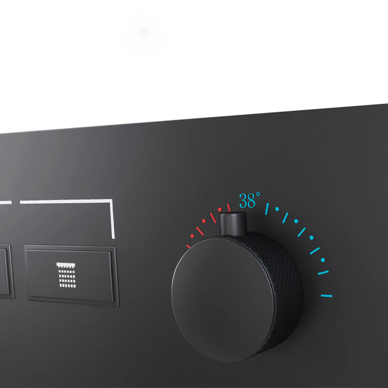 Shower Set into The Wall Concealed Waterfall Thermostatic Shower Set Full Copper Clearhalo 'Bathroom Remodel & Bathroom Fixtures' 'Home Improvement' 'home_improvement' 'home_improvement_shower_faucets' 'Shower Faucets & Systems' 'shower_faucets' 'Showers & Bathtubs Plumbing' 'Showers & Bathtubs' 6787354