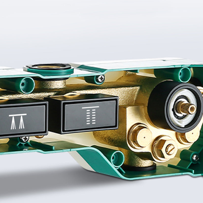 Shower Set into The Wall Concealed Waterfall Thermostatic Shower Set Full Copper Clearhalo 'Bathroom Remodel & Bathroom Fixtures' 'Home Improvement' 'home_improvement' 'home_improvement_shower_faucets' 'Shower Faucets & Systems' 'shower_faucets' 'Showers & Bathtubs Plumbing' 'Showers & Bathtubs' 6787357