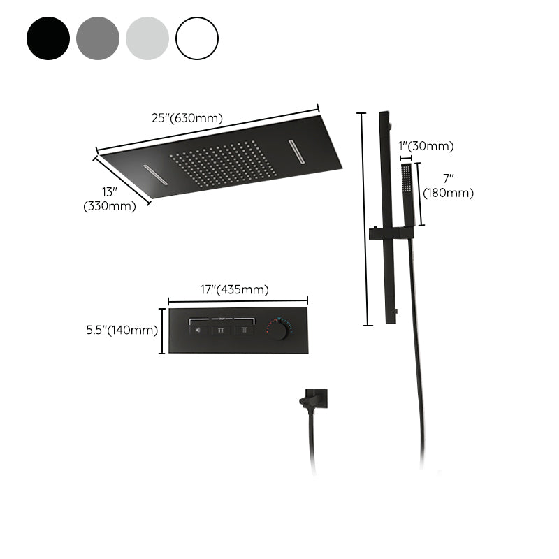 Shower Set into The Wall Concealed Waterfall Thermostatic Shower Set Full Copper Clearhalo 'Bathroom Remodel & Bathroom Fixtures' 'Home Improvement' 'home_improvement' 'home_improvement_shower_faucets' 'Shower Faucets & Systems' 'shower_faucets' 'Showers & Bathtubs Plumbing' 'Showers & Bathtubs' 6787359