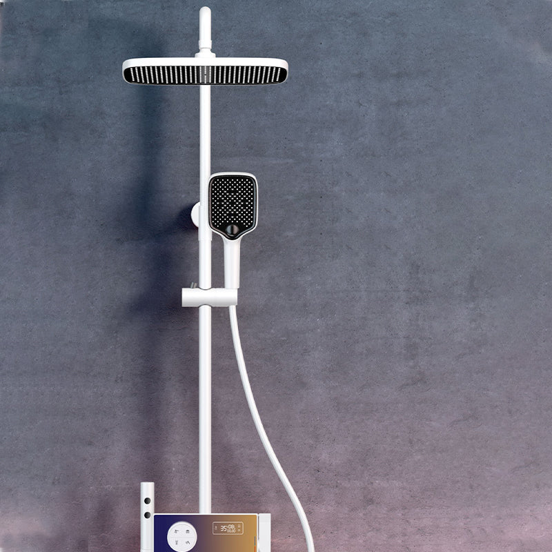 Smart Shower Set Digital Display Shower Ultra-thin Constant Temperature Shower Full Copper Clearhalo 'Bathroom Remodel & Bathroom Fixtures' 'Home Improvement' 'home_improvement' 'home_improvement_shower_faucets' 'Shower Faucets & Systems' 'shower_faucets' 'Showers & Bathtubs Plumbing' 'Showers & Bathtubs' 6787391