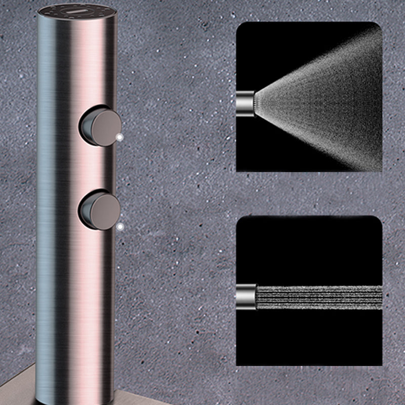 Grey Shower Set Piano Button Intelligent Digital Display Thermostatic Shower Shower Head Clearhalo 'Bathroom Remodel & Bathroom Fixtures' 'Home Improvement' 'home_improvement' 'home_improvement_shower_faucets' 'Shower Faucets & Systems' 'shower_faucets' 'Showers & Bathtubs Plumbing' 'Showers & Bathtubs' 6787397