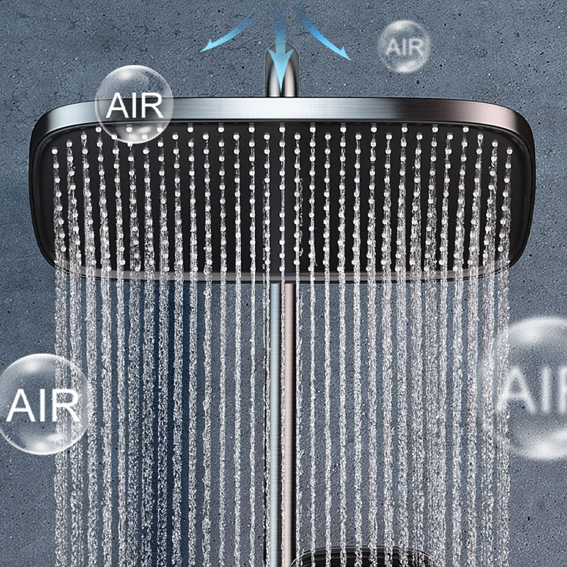 Grey Shower Set Piano Button Intelligent Digital Display Thermostatic Shower Shower Head Clearhalo 'Bathroom Remodel & Bathroom Fixtures' 'Home Improvement' 'home_improvement' 'home_improvement_shower_faucets' 'Shower Faucets & Systems' 'shower_faucets' 'Showers & Bathtubs Plumbing' 'Showers & Bathtubs' 6787405