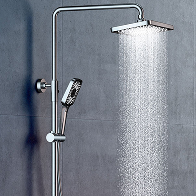 Grey Shower Set Thermostatic Button Intelligent Digital Display Bathroom Rain Shower Head Clearhalo 'Bathroom Remodel & Bathroom Fixtures' 'Home Improvement' 'home_improvement' 'home_improvement_shower_faucets' 'Shower Faucets & Systems' 'shower_faucets' 'Showers & Bathtubs Plumbing' 'Showers & Bathtubs' 6787428