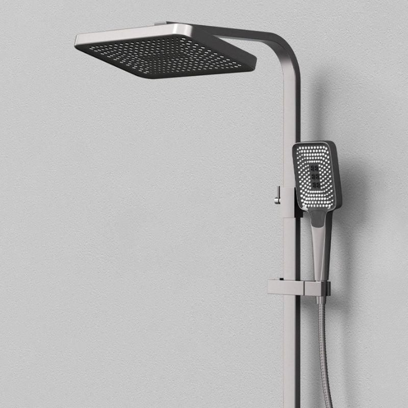 Contemporary Style Brass Shower Faucet with Shower Arm Wall Mounted Shower Combo Clearhalo 'Bathroom Remodel & Bathroom Fixtures' 'Home Improvement' 'home_improvement' 'home_improvement_shower_faucets' 'Shower Faucets & Systems' 'shower_faucets' 'Showers & Bathtubs Plumbing' 'Showers & Bathtubs' 6787447