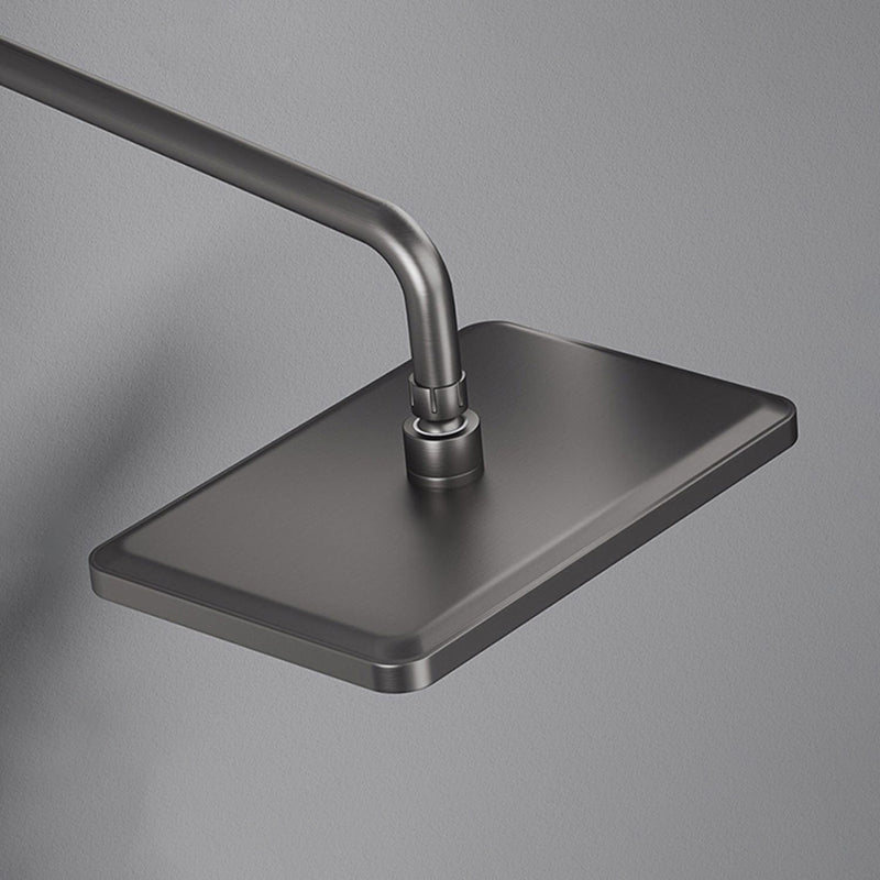 Contemporary Style Brass Shower Faucet Adjustable Spray Pattern Wall Mounted Shower Combo Clearhalo 'Bathroom Remodel & Bathroom Fixtures' 'Home Improvement' 'home_improvement' 'home_improvement_shower_faucets' 'Shower Faucets & Systems' 'shower_faucets' 'Showers & Bathtubs Plumbing' 'Showers & Bathtubs' 6787473