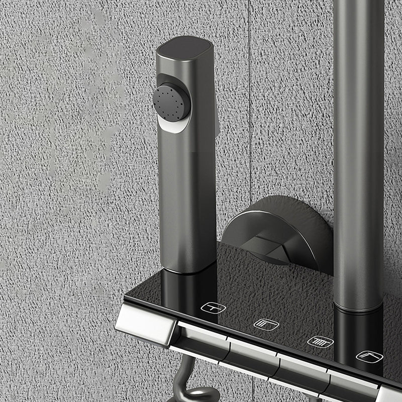 Modern Brass Shower Faucet Valve Included Wall Mounted Shower Combo Clearhalo 'Bathroom Remodel & Bathroom Fixtures' 'Home Improvement' 'home_improvement' 'home_improvement_shower_faucets' 'Shower Faucets & Systems' 'shower_faucets' 'Showers & Bathtubs Plumbing' 'Showers & Bathtubs' 6787492