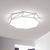 Modern Faceted Drum Ceiling Flush Wooden Bedroom LED Flush Mount Fixture in White/3 Color Light with Acrylic Diffuser, 16"/19.5" W White Clearhalo 'Ceiling Lights' 'Close To Ceiling Lights' 'Close to ceiling' 'Flush mount' Lighting' 678756
