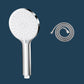 ABS Plastic Handheld Shower Head High Flow 5-Spray Patterns Wall-Mount Showerhead White Silver Shower Head with Hose Clearhalo 'Bathroom Remodel & Bathroom Fixtures' 'Home Improvement' 'home_improvement' 'home_improvement_shower_heads' 'Shower Heads' 'shower_heads' 'Showers & Bathtubs Plumbing' 'Showers & Bathtubs' 6787651