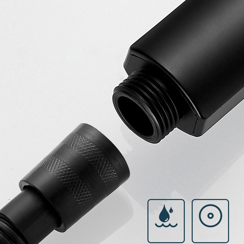 ABS Plastic Handheld Shower Head High Flow 5-Spray Patterns Wall-Mount Showerhead Clearhalo 'Bathroom Remodel & Bathroom Fixtures' 'Home Improvement' 'home_improvement' 'home_improvement_shower_heads' 'Shower Heads' 'shower_heads' 'Showers & Bathtubs Plumbing' 'Showers & Bathtubs' 6787662