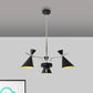 Nordic Bi-conical Pendant Chandelier Metal 3/6 Lights Black/White/Pink Dining Room Chandelier Lighting Fixture Clearhalo 'Ceiling Lights' 'Chandeliers' 'Modern Chandeliers' 'Modern' Lighting' 678823