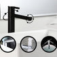Bathroom Sink Ceramic White Square Black Faucet Bathroom Sink Clearhalo 'Bathroom Remodel & Bathroom Fixtures' 'Bathroom Sinks & Faucet Components' 'Bathroom Sinks' 'bathroom_sink' 'Home Improvement' 'home_improvement' 'home_improvement_bathroom_sink' 6789342