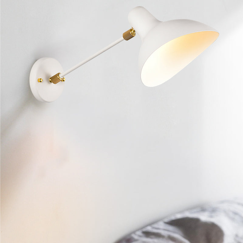 Modernist Style Duckbill Sconce Lighting Metallic 1 Light Living Room Wall Mounted Lamp in Black/Grey Clearhalo 'Cast Iron' 'Glass' 'Industrial' 'Modern wall lights' 'Modern' 'Tiffany' 'Traditional wall lights' 'Wall Lamps & Sconces' 'Wall Lights' Lighting' 678963