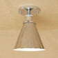 1 Light Metallic Semi Flush Light Vintage Style Rust/Copper Tapered Indoor Semi Flush Light Fixture Clearhalo 'Ceiling Lights' 'Close To Ceiling Lights' 'Close to ceiling' 'Semi-flushmount' Lighting' 679086