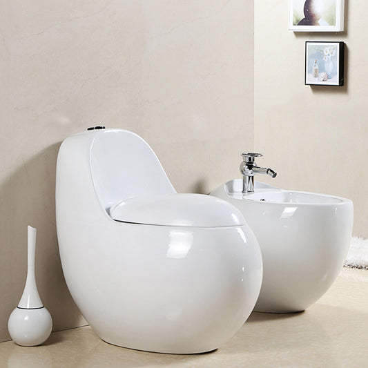 Contemporary Toilet Bowl One Piece Skirted Urine Toilet with Seat Clearhalo 'Bathroom Remodel & Bathroom Fixtures' 'Home Improvement' 'home_improvement' 'home_improvement_toilets' 'Toilets & Bidets' 'Toilets' 6792484