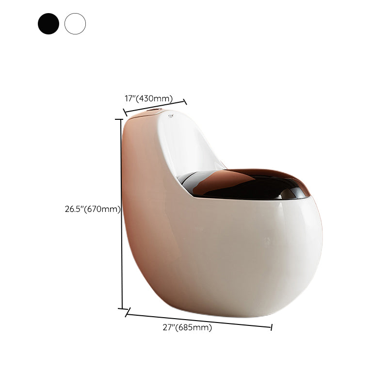 Contemporary Toilet Bowl One Piece Skirted Urine Toilet with Seat Clearhalo 'Bathroom Remodel & Bathroom Fixtures' 'Home Improvement' 'home_improvement' 'home_improvement_toilets' 'Toilets & Bidets' 'Toilets' 6792493