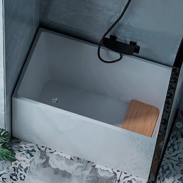 Acrylic Soaking Bathtub Antique Finish Back to Wall Bath Tub (Board not Included) Clearhalo 'Bathroom Remodel & Bathroom Fixtures' 'Bathtubs' 'Home Improvement' 'home_improvement' 'home_improvement_bathtubs' 'Showers & Bathtubs' 6792742