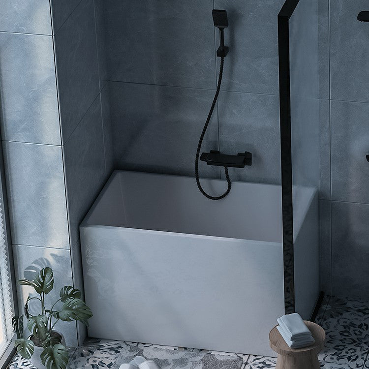 Acrylic Soaking Bathtub Antique Finish Back to Wall Bath Tub (Board not Included) Clearhalo 'Bathroom Remodel & Bathroom Fixtures' 'Bathtubs' 'Home Improvement' 'home_improvement' 'home_improvement_bathtubs' 'Showers & Bathtubs' 6792748