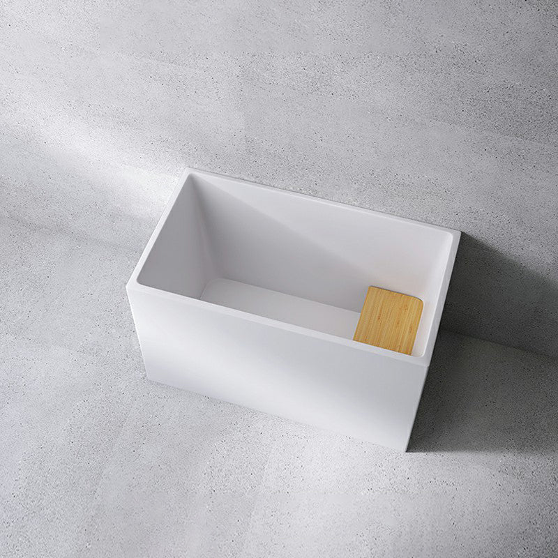 Acrylic Soaking Bathtub Antique Finish Back to Wall Bath Tub (Board not Included) 43"L x 24"W x 27"H Tub Clearhalo 'Bathroom Remodel & Bathroom Fixtures' 'Bathtubs' 'Home Improvement' 'home_improvement' 'home_improvement_bathtubs' 'Showers & Bathtubs' 6792749