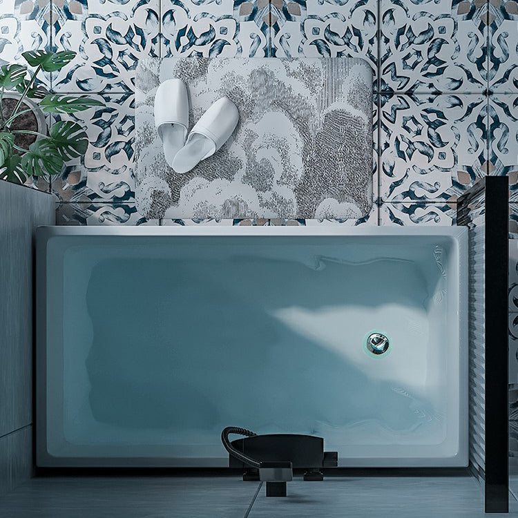 Acrylic Soaking Bathtub Antique Finish Back to Wall Bath Tub (Board not Included) Clearhalo 'Bathroom Remodel & Bathroom Fixtures' 'Bathtubs' 'Home Improvement' 'home_improvement' 'home_improvement_bathtubs' 'Showers & Bathtubs' 6792752