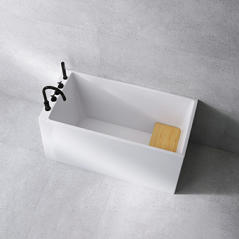 Acrylic Soaking Bathtub Antique Finish Back to Wall Bath Tub (Board not Included) 47"L x 24"W x 27"H Tub with Black 5-Piece Set Clearhalo 'Bathroom Remodel & Bathroom Fixtures' 'Bathtubs' 'Home Improvement' 'home_improvement' 'home_improvement_bathtubs' 'Showers & Bathtubs' 6792769