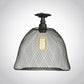 1 Bulb Saucer/Barrel Semi Flush Light Industrial Stylish Black Finish Metal Ceiling Mounted Light with Mesh Screen Clearhalo 'Ceiling Lights' 'Close To Ceiling Lights' 'Close to ceiling' 'Semi-flushmount' Lighting' 679280