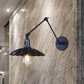 Black/White Scalloped Wall Light with Swing Arm Vintage Stylish Metal 1 Bulb Living Room Wall Sconce Lighting Clearhalo 'Art deco wall lights' 'Cast Iron' 'Glass' 'Industrial wall lights' 'Industrial' 'Middle century wall lights' 'Modern' 'Rustic wall lights' 'Tiffany' 'Traditional wall lights' 'Wall Lamps & Sconces' 'Wall Lights' Lighting' 679536
