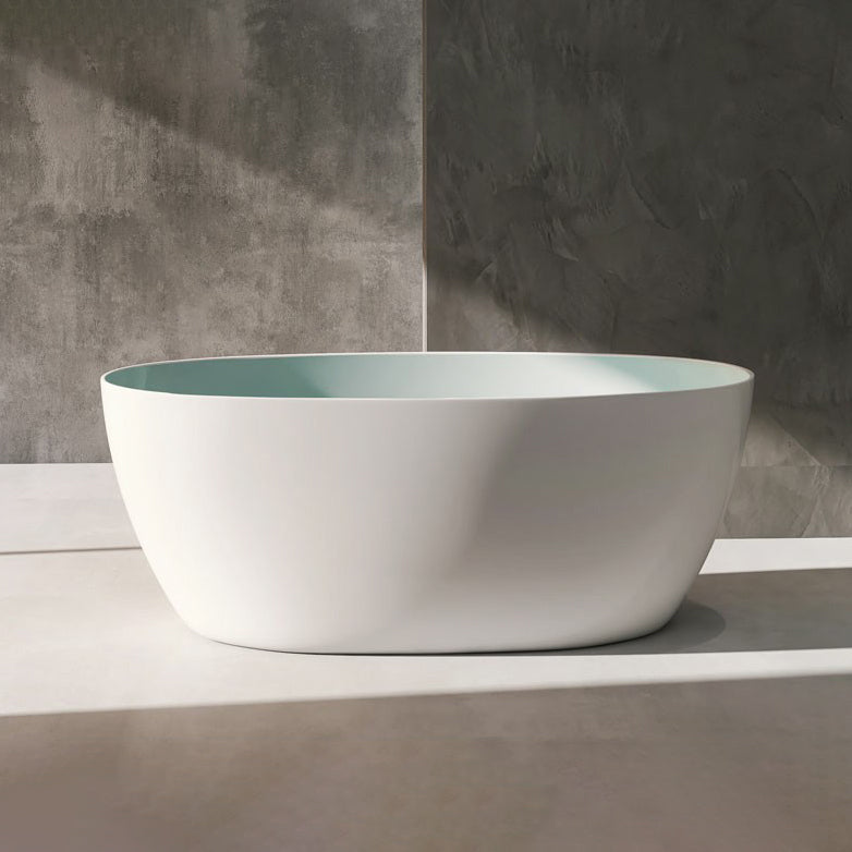 Modern Style Freestanding Bathtub Single Oval Acrylic Bathtub for Bathroom White Tub Clearhalo 'Bathroom Remodel & Bathroom Fixtures' 'Bathtubs' 'Home Improvement' 'home_improvement' 'home_improvement_bathtubs' 'Showers & Bathtubs' 6795769
