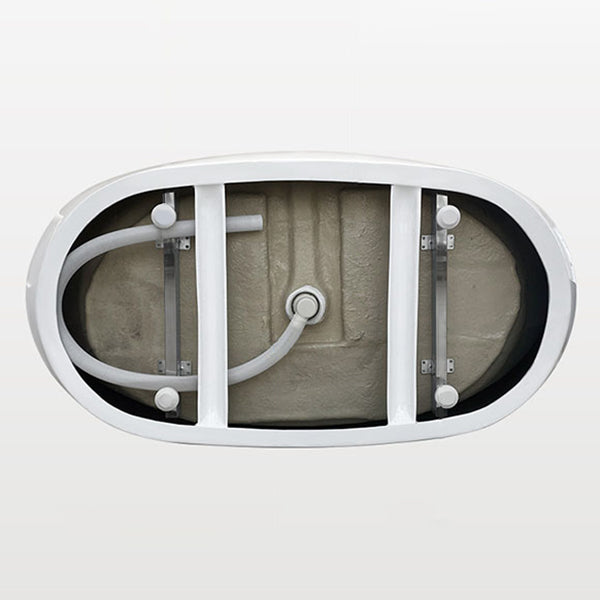 Modern Style Freestanding Bathtub Single Oval Acrylic Bathtub for Bathroom Clearhalo 'Bathroom Remodel & Bathroom Fixtures' 'Bathtubs' 'Home Improvement' 'home_improvement' 'home_improvement_bathtubs' 'Showers & Bathtubs' 6795777