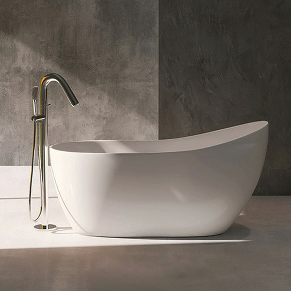 Modern Style Freestanding Soaking Bathtub Single Slipper Acrylic Bathtub for Bathroom Silver Tub with Freestanding Tub Fillers Clearhalo 'Bathroom Remodel & Bathroom Fixtures' 'Bathtubs' 'Home Improvement' 'home_improvement' 'home_improvement_bathtubs' 'Showers & Bathtubs' 6795789