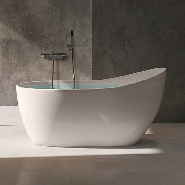 Modern Style Freestanding Soaking Bathtub Single Slipper Acrylic Bathtub for Bathroom Silver Tub with Wall Mounted Faucets Clearhalo 'Bathroom Remodel & Bathroom Fixtures' 'Bathtubs' 'Home Improvement' 'home_improvement' 'home_improvement_bathtubs' 'Showers & Bathtubs' 6795791
