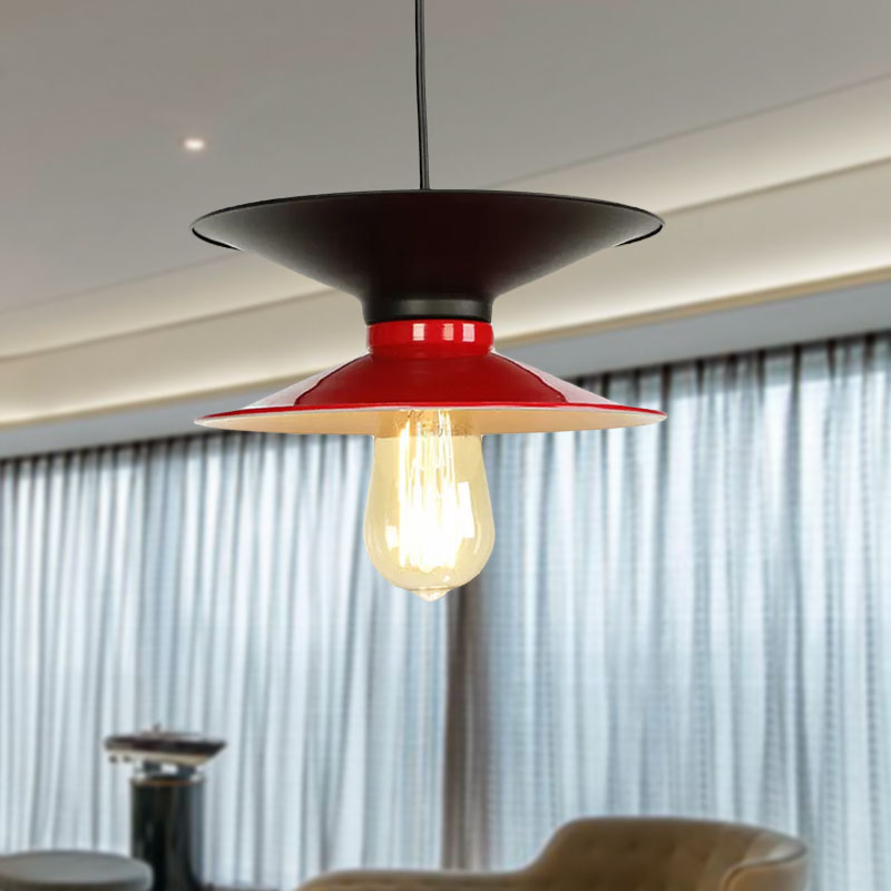 Double Cone Metal Ceiling Fixture Retro Stylish 1 Light Dining Room Pendant Ceiling Light in Black and White Clearhalo 'Art Deco Pendants' 'Black' 'Cast Iron' 'Ceiling Lights' 'Ceramic' 'Crystal' 'Industrial Pendants' 'Industrial' 'Metal' 'Middle Century Pendants' 'Pendant Lights' 'Pendants' 'Rustic Pendants' 'Tiffany' Lighting' 679702