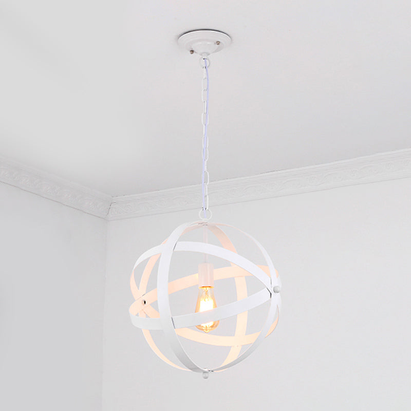 Spherical Metal Pendant Lamp Industrial 1 Light Living Room Hanging Light in Gold/Aged Sliver for Dining Table Clearhalo 'Art Deco Pendants' 'Cast Iron' 'Ceiling Lights' 'Ceramic' 'Crystal' 'Industrial Pendants' 'Industrial' 'Metal' 'Middle Century Pendants' 'Pendant Lights' 'Pendants' 'Tiffany' Lighting' 679778