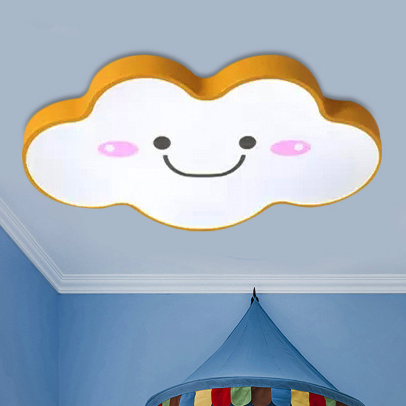 Kids Bedroom Smiling Cloud Ceiling Mount Light Acrylic Nordic Style Ceiling Fixture Clearhalo 'Ceiling Lights' 'Close To Ceiling Lights' 'Close to ceiling' 'Flush mount' Lighting' 679803