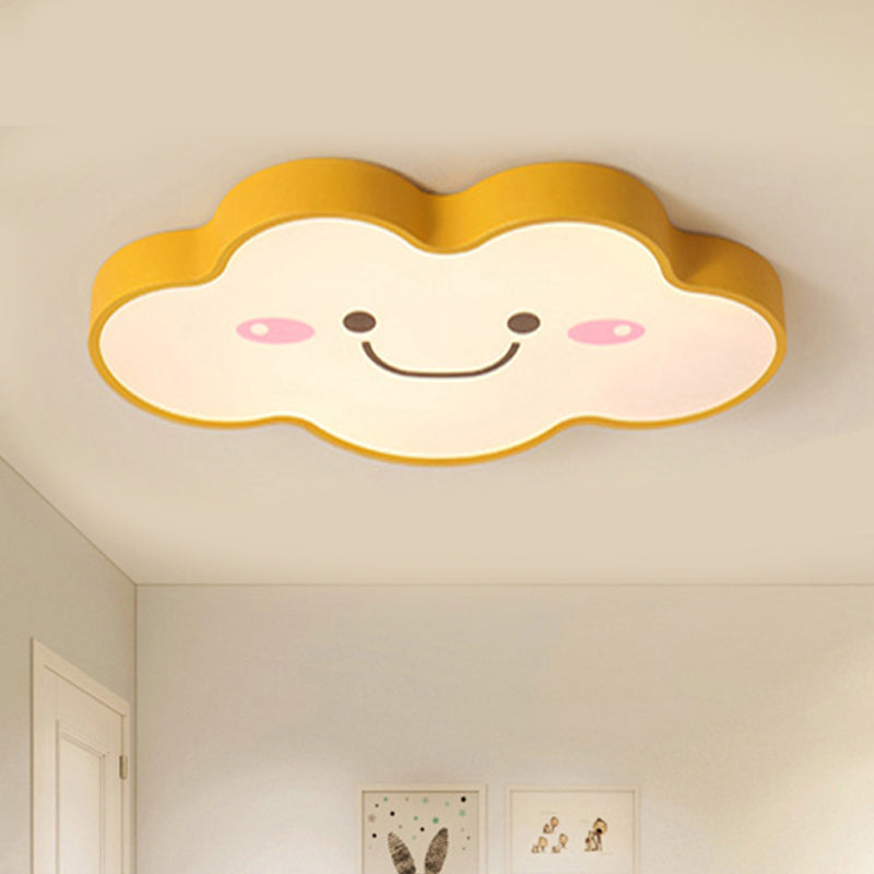 Kids Bedroom Smiling Cloud Ceiling Mount Light Acrylic Nordic Style Ceiling Fixture Clearhalo 'Ceiling Lights' 'Close To Ceiling Lights' 'Close to ceiling' 'Flush mount' Lighting' 679804