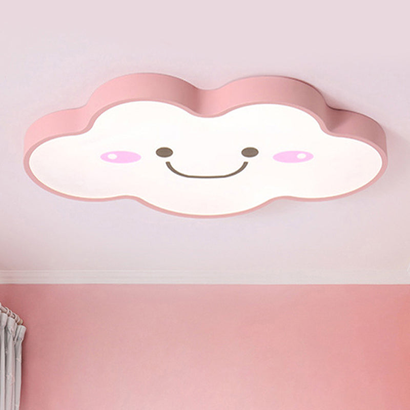 Kids Bedroom Smiling Cloud Ceiling Mount Light Acrylic Nordic Style Ceiling Fixture Clearhalo 'Ceiling Lights' 'Close To Ceiling Lights' 'Close to ceiling' 'Flush mount' Lighting' 679809