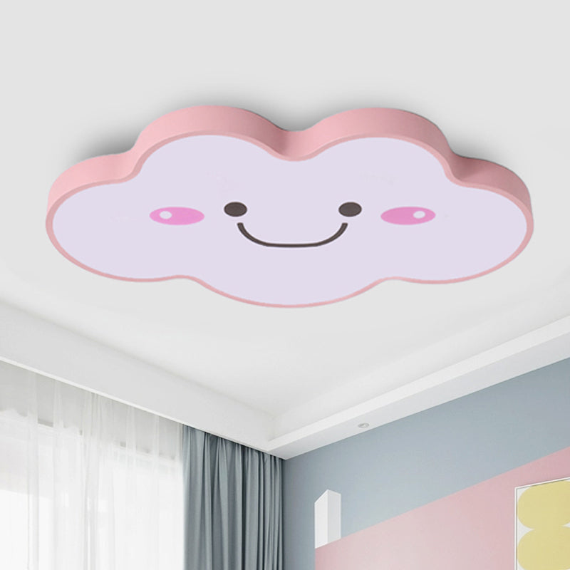 Kids Bedroom Smiling Cloud Ceiling Mount Light Acrylic Nordic Style Ceiling Fixture Clearhalo 'Ceiling Lights' 'Close To Ceiling Lights' 'Close to ceiling' 'Flush mount' Lighting' 679810