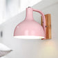 Metal Bowl Shaped Wall Light Living Room Single Light Nordic Style Undertint Sconce Lamp Pink Clearhalo 'Wall Lamps & Sconces' 'Wall Lights' Lighting' 679823
