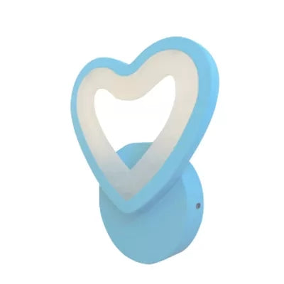 Kids Lovely Pattern Wall Light Acrylic Undertint LED Wall Sconce for Child Bedroom Blue B Clearhalo 'Wall Lamps & Sconces' 'Wall Lights' Lighting' 67987