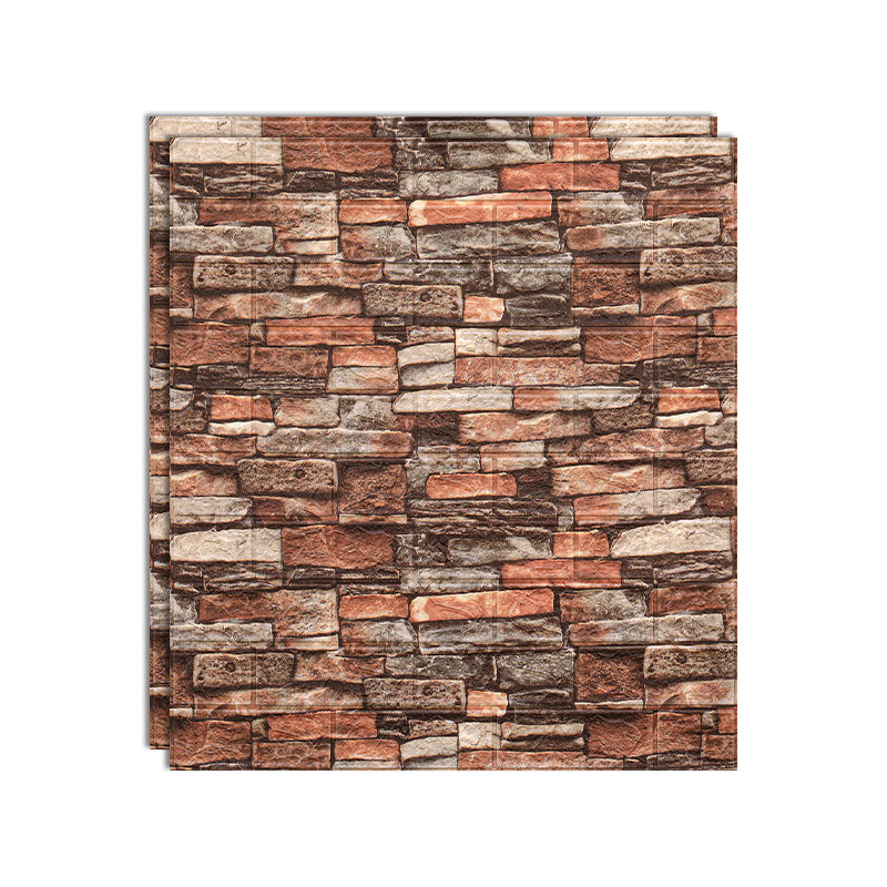Industrial Wall Plank 3D Brick Bathroom Living Room Wall Panels Set of 10 Red 0.12" Clearhalo 'Flooring 'Home Improvement' 'home_improvement' 'home_improvement_wall_paneling' 'Wall Paneling' 'wall_paneling' 'Walls & Ceilings' Walls and Ceiling' 6799628