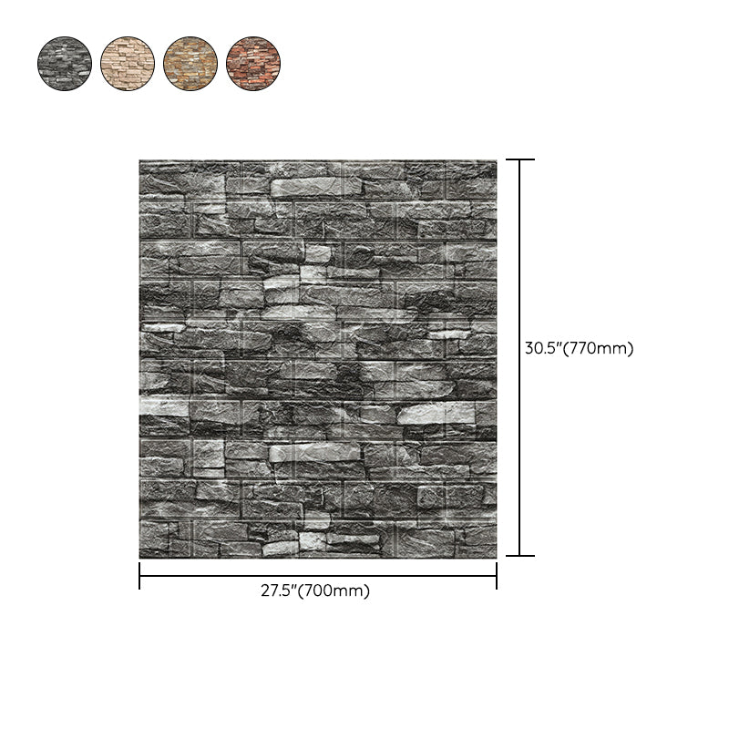Industrial Wall Plank 3D Brick Bathroom Living Room Wall Panels Set of 10 Clearhalo 'Flooring 'Home Improvement' 'home_improvement' 'home_improvement_wall_paneling' 'Wall Paneling' 'wall_paneling' 'Walls & Ceilings' Walls and Ceiling' 6799629