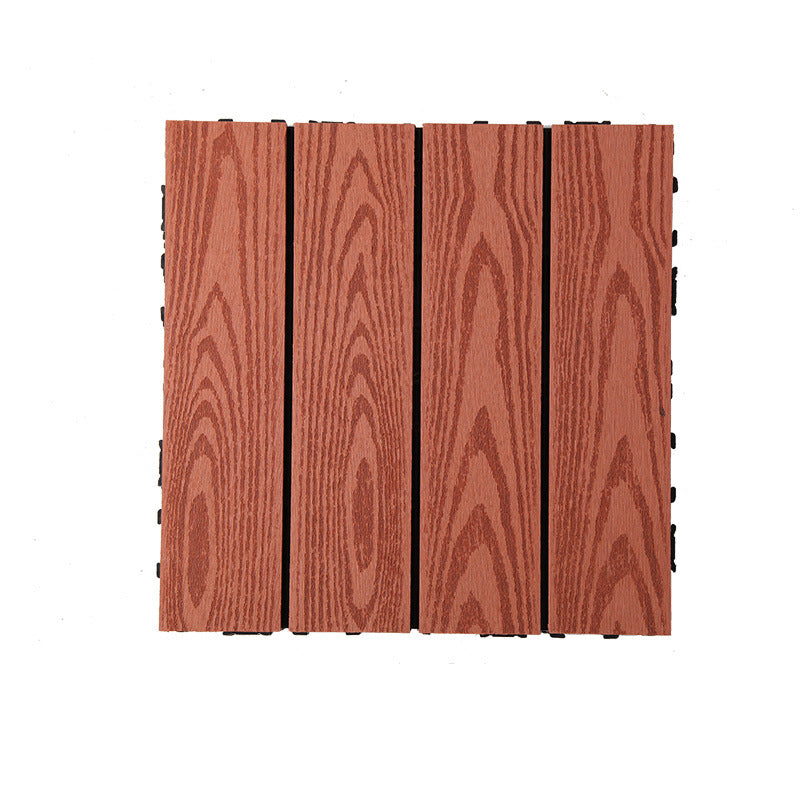 Rectangle Engineered Floor Tile Water Resistant Parquet Wooden Floor for Balcony Red Wood Embossed Clearhalo 'Flooring 'Hardwood Flooring' 'hardwood_flooring' 'Home Improvement' 'home_improvement' 'home_improvement_hardwood_flooring' Walls and Ceiling' 6799724