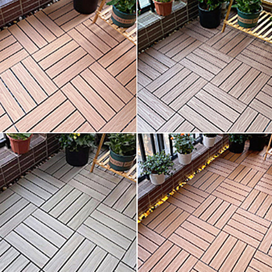 Square Engineered Wooden Floor Water Resistant Smooth Floor Tile for Patio Garden Clearhalo 'Flooring 'Hardwood Flooring' 'hardwood_flooring' 'Home Improvement' 'home_improvement' 'home_improvement_hardwood_flooring' Walls and Ceiling' 6799751