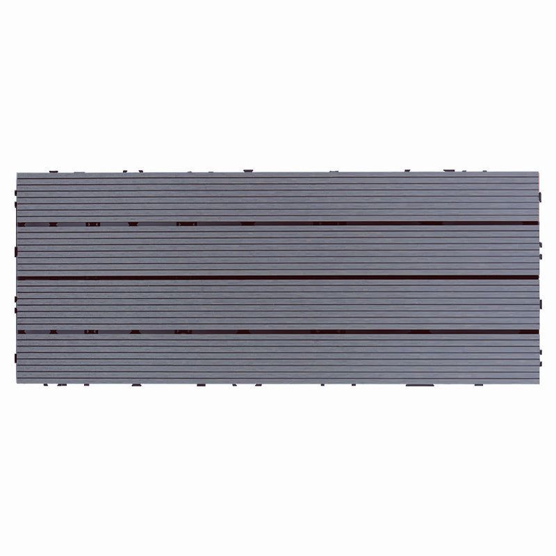 Smooth Water Resistant Floor Tile Rectangle Engineered Wooden Floor for Patio Garden Black-Gray Clearhalo 'Flooring 'Hardwood Flooring' 'hardwood_flooring' 'Home Improvement' 'home_improvement' 'home_improvement_hardwood_flooring' Walls and Ceiling' 6799771