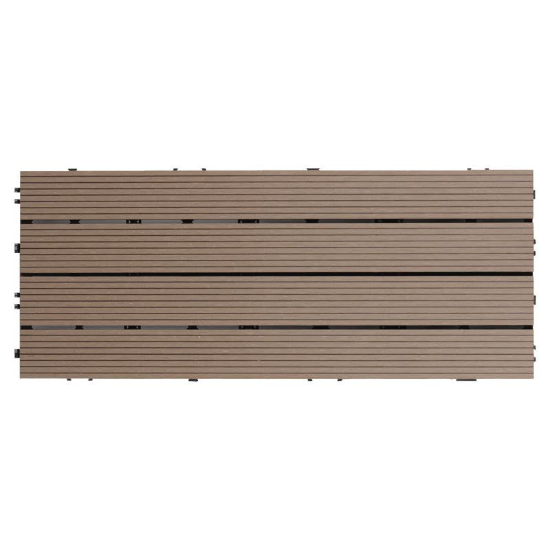 Smooth Water Resistant Floor Tile Rectangle Engineered Wooden Floor for Patio Garden Coffee Clearhalo 'Flooring 'Hardwood Flooring' 'hardwood_flooring' 'Home Improvement' 'home_improvement' 'home_improvement_hardwood_flooring' Walls and Ceiling' 6799778