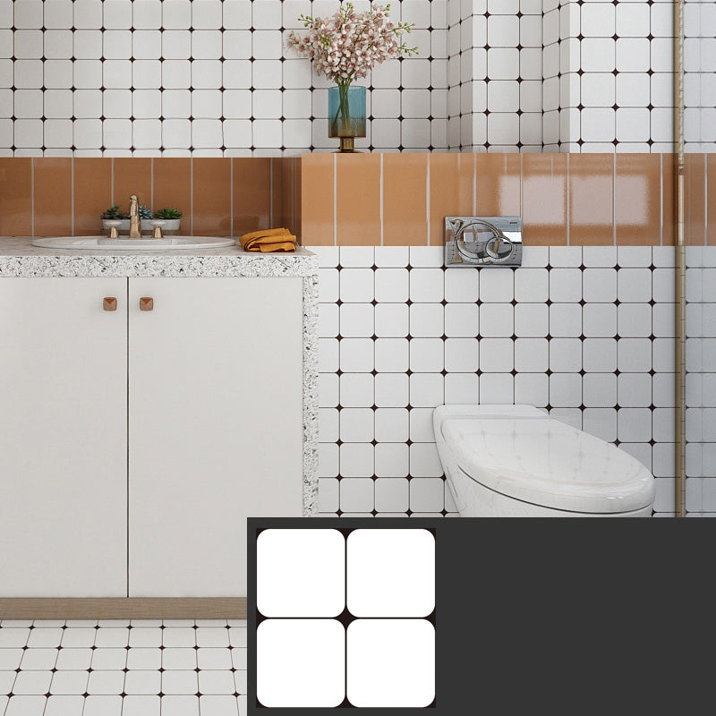 Patterned Vinyl Flooring Peel and Stick Vinyl Flooring with Square Edge White Plaid Clearhalo 'Flooring 'Home Improvement' 'home_improvement' 'home_improvement_vinyl_flooring' 'Vinyl Flooring' 'vinyl_flooring' Walls and Ceiling' 6799804