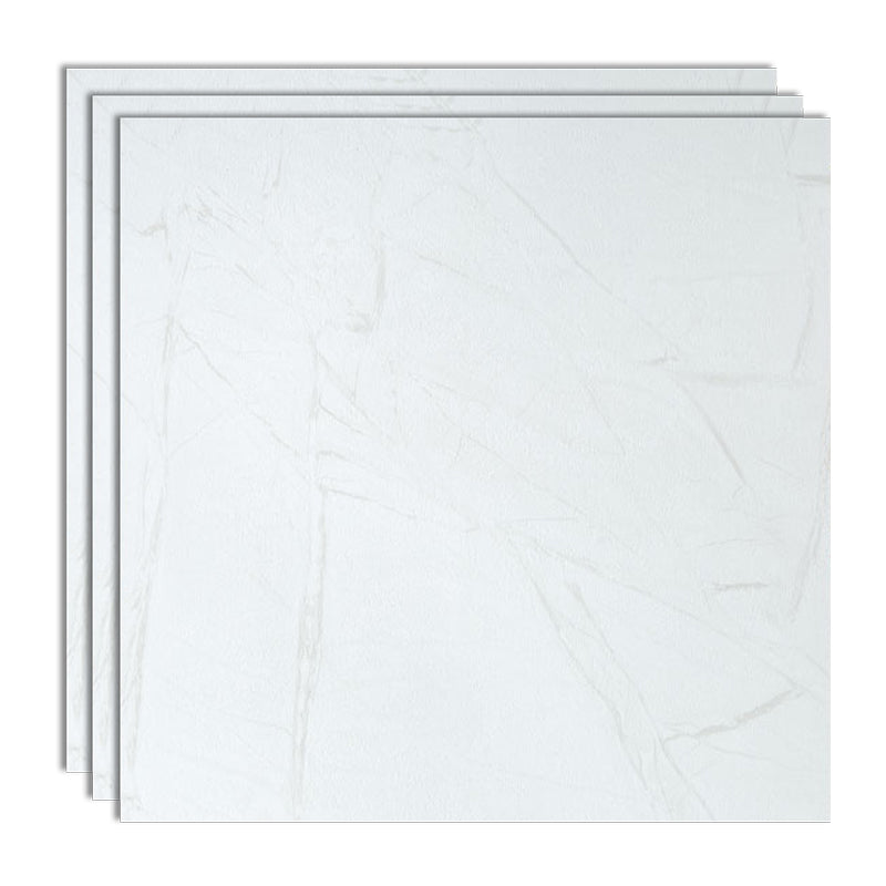 Indoor Square Vinyl Tile Peel and Stick Dirt Resistant Vinyl Tile White 24"L x 24"W Clearhalo 'Flooring 'Home Improvement' 'home_improvement' 'home_improvement_vinyl_flooring' 'Vinyl Flooring' 'vinyl_flooring' Walls and Ceiling' 6799815