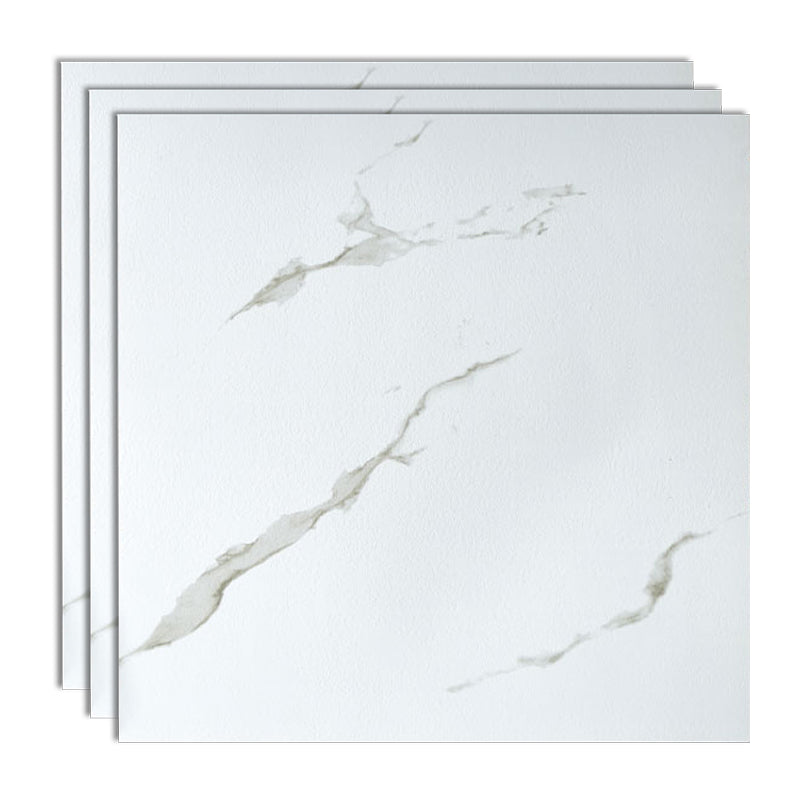 Indoor Square Vinyl Tile Peel and Stick Dirt Resistant Vinyl Tile Textured White 24"L x 24"W Clearhalo 'Flooring 'Home Improvement' 'home_improvement' 'home_improvement_vinyl_flooring' 'Vinyl Flooring' 'vinyl_flooring' Walls and Ceiling' 6799817