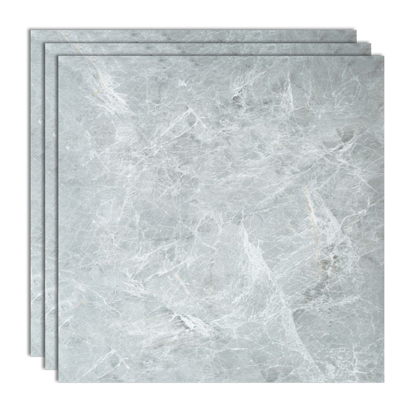 Indoor Square Vinyl Tile Peel and Stick Dirt Resistant Vinyl Tile Light Gray-White 24"L x 24"W Clearhalo 'Flooring 'Home Improvement' 'home_improvement' 'home_improvement_vinyl_flooring' 'Vinyl Flooring' 'vinyl_flooring' Walls and Ceiling' 6799828